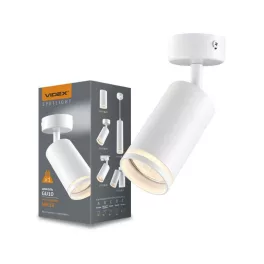   Wall and ceiling spotlight luminaire VIDEX-GU10-MARTIN-WHITE VL-SPF05B-W