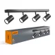 Wall and ceiling spotlight luminaire VIDEX for 4xGU10 lamp VL-SPF05B-WPB