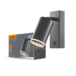   Wall-mounted spot luminaire VIDEX-GU10-KENT-BLACK VL-SPF05E-B