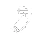 Spot track luminaire VIDEX-GU10-LONZO-WHITE VL-SPF06C-W