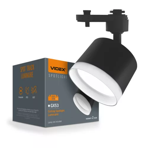 Spot track luminaire VIDEX for GX53 lamp VL-SPF17C-BP VL-SPF17C-BP