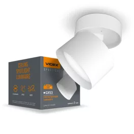   Ceiling spotlight luminaire VIDEX for GX53 lamp VL-SPF18B-W VL-SPF18B-W