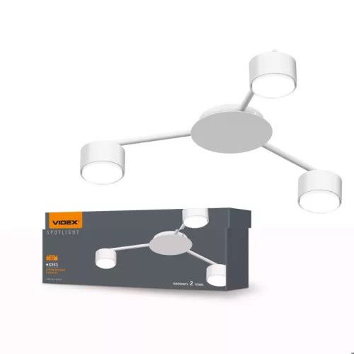 Ceiling spotlight luminaire VIDEX for 3xGX53 lamp VL-SPF20B-W VL-SPF20B-W