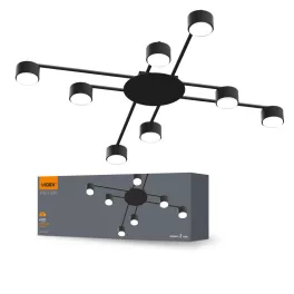   Ceiling spotlight luminaire VIDEX for 8xGX53 lamp VL-SPF22B-B