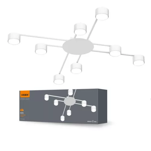 Ceiling spotlight luminaire VIDEX for 8xGX53 lamp VL-SPF22B-W VL-SPF22B-W