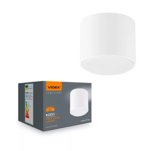 Ceiling spotlight luminaire VIDEX for GX53 lamp VL-SPF26A-W VL-SPF26A-W