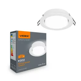   Recessed spotlight luminaire VIDEX for GX53 lamp VL-SPF27R-W VL-SPF27R-W
