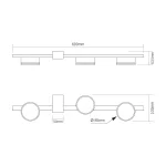 Ceiling spotlight luminaire VIDEX for 3xGX53 lamp VL-SPF32-3W