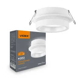 Recessed spotlight luminaire VIDEX for GX53 lamp VL-SPF34R-W