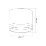 Ceiling spotlight luminaire VIDEX for GX53 lamp VL-SPF35A-W