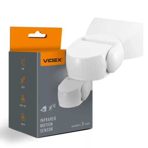PIR motion and light sensor VIDEX VL-SPW15W 1200W IP65 White VL-SPW15W