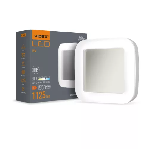 LED Bulkhead Light VIDEX-BULKHEAD-LED-VIKA-15W-NW VLE-BHFS-155