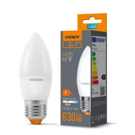 LED Bulb VIDEX-E27-C37-7W-WW VLE-C37e-07273