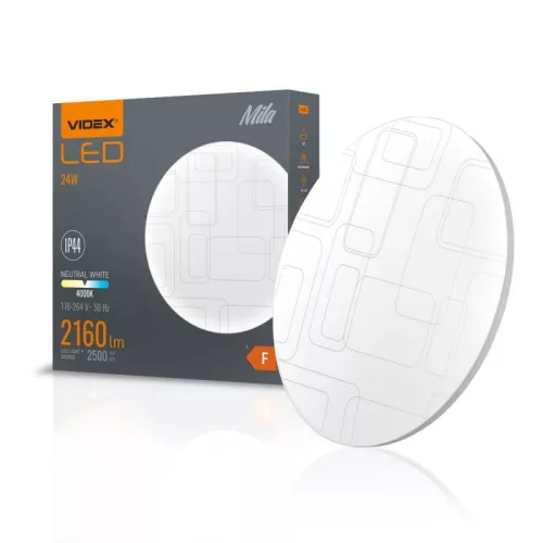 LED Ceiling Fixture VIDEX-MILA-24W-NW VLE-CLR-244R