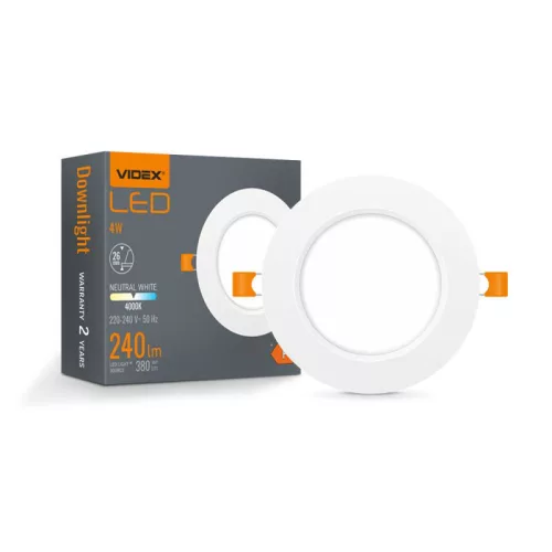 LED Downlight Fixture VIDEX-DOWNLIGHT-LED-DLBR-044-4W-NW VLE-DLBR-044