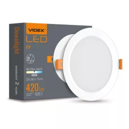 LED Downlight Fixture VIDEX-DOWNLIGHT-LED-DLBR-064-6W-NW