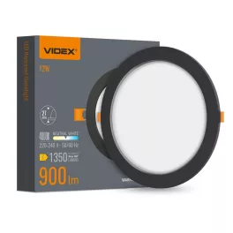   LED Recessed Downlight VIDEX-DOWNLIGHT-LED-DLBR-124-BLACK-12W-NW