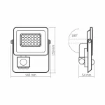 LED Floodlight VIDEX-FLOOD-LED-PIR-LUCA-10W-NW