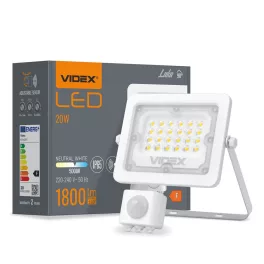 LED Floodlight VIDEX-FLOOD-LED-PIR-LUCA-20W-NW