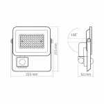 LED Floodlight VIDEX-FLOOD-LED-PIR-LUCA-50W-NW
