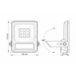 LED Solar Floodlight VIDEX-FLOOD-LED-SOLAR-GELIO-SENSOR-20W-NW