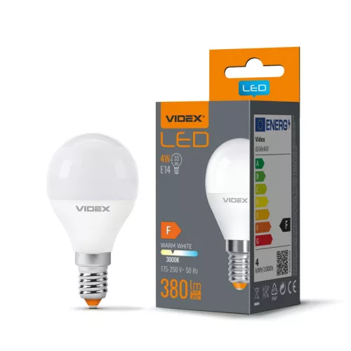 LED Bulb VIDEX-E14-G45-4W-WW VLE-G45e-04143