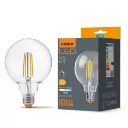 LED Bulb VIDEX-E27-G95-7W-FIL-DIM-NW VLE-G95FD-07274