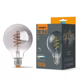   LED Bulb VIDEX-E27-G95-4W-FIL-DIM-SPIRAL-GRAPHITE-WW VLE-G95FGD-04271