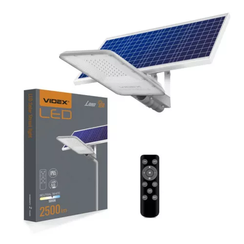 LED Solar Street light VIDEX-STREET-LED-SOLAR-LANA-100W-NW VLE-SLSO-305