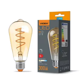   LED Bulb VIDEX-E27-ST64-4W-FIL-DIM-SPIRAL-AMBER-WW VLE-ST64FASD-04272