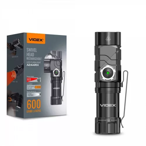 LED Portable Flashlight VIDEX VLF-A244RH 600Lm 5000K VLF-A244RH