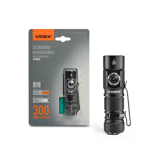 LED Portable Flashlight VIDEX VLF-A351 300Lm 5000K VLF-A351