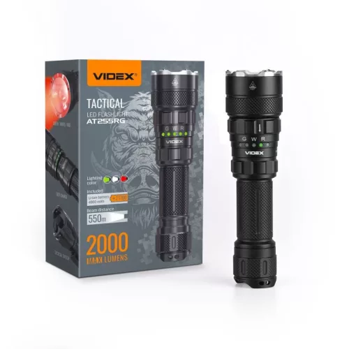Tactical LED Flashlight VIDEX VLF-AT255RG 2000Lm 5000K VLF-AT255RG
