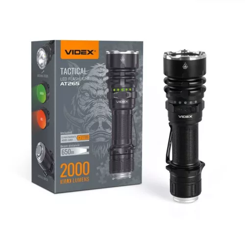 Tactical LED Flashlight VIDEX VLF-AT265 2000Lm 6500K VLF-AT265