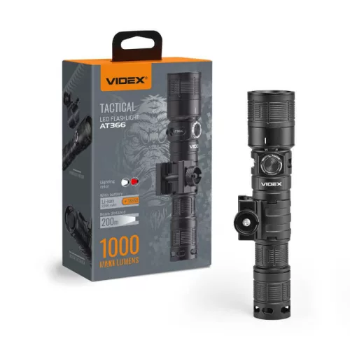 Tactical LED Flashlight VIDEX VLF-AT366 1000Lm 5000K VLF-AT366