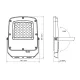 LED Floodlight VIDEX-FLOOD-LED-F5-30W-CCT