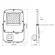 LED Floodlight with motion sensor VIDEX-FLOOD-LED-F5-PIR-30W-CCT