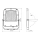 LED Floodlight VIDEX-FLOOD-LED-F5-50W-CCT