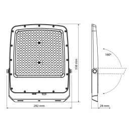 LED Floodlight VIDEX-FLOOD-LED-F5-200W-CCT