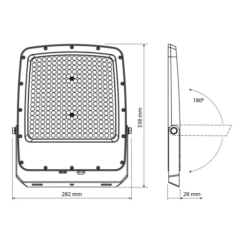 LED Floodlight VIDEX-FLOOD-LED-F5-200W-CCT