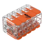 WAGO 221-420 vezeték összekötő sodrott 10-es, átlátszó 0,2-4mm2, 32A