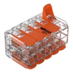 WAGO 221-420 vezeték összekötő sodrott 10-es, átlátszó 0,2-4mm2, 32A