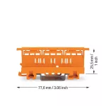 WAGO 221-500/000-053 vezeték összekötő tartó kalapsínre, szürke-sárga 4mm2-es összekötőkhöz