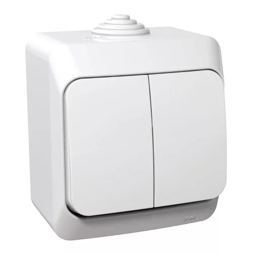 Schneider CEDAR PLUS Csillárkapcsoló, jelzőfénnyel, IP44, fehér, WDE000551