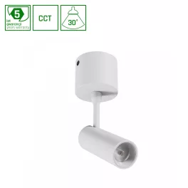   SPOT S OPRAWA NATYNKOWA 6W CCT 230V 30st IP20 śr.35x122x184mm BIAŁY 5 LAT GW. SPECTRUM WLD20015_CCT SpectrumLED