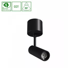   SPOT S OPRAWA NATYNKOWA 6W CCT 230V 30st IP20 śr.35x122x184mm CZARNY 5 LAT GW. SPECTRUM WLD20016_CCT SpectrumLED