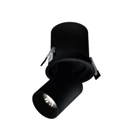   IN OUT - MODEL M - süllyezetett DOWNLIGHT, ADJ. EXTENSION AND DIRECTION 12W 36DEG 100X110 MM, Fekete WLD20111_ZASILACZ SpectrumLED