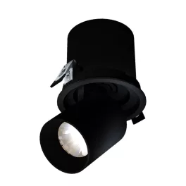   IN OUT - MODEL L - süllyezetett DOWNLIGHT ADJ. EXTENSION AND DIRECTION 20W  36DEG 130X130 MM Fekete WLD20112_ZASILACZ SpectrumLED