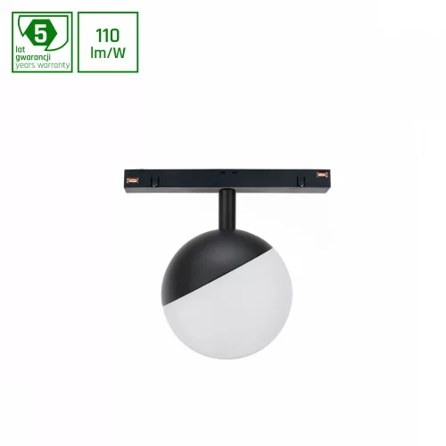 SYSTEM SHIFT - GLOBE, SPHERE TRACK LIGHT 100X148MM 5W 165DEG BLACK 5Y WARRANTY 2 CIRCUITS WLD40000_2F SpectrumLED