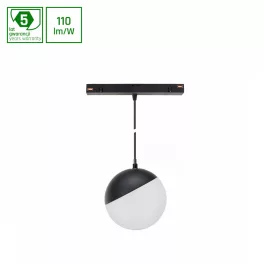   SYSTEM SHIFT - GLOBE P SUSPENDED SPHERE TRACK LIGHT 100MM (850MM CABLE) 5W 165DEG BLACK 5Y WARRANTY 2 CIRCUITS WLD40001_2F SpectrumLED